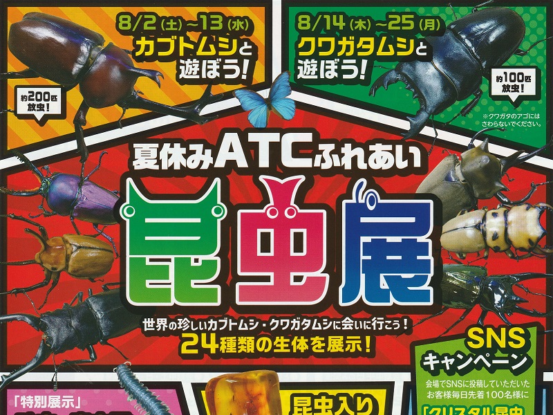 南港ATCの昆虫展｜大阪の夏休みATCふれあい昆虫展2025年